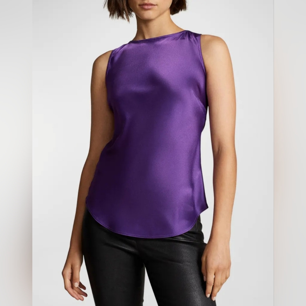 Polo Ralph Lauren Satin Bow-Back Sleeveless Top